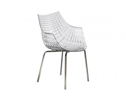 Driade Meridiana Dining Chair - Transparent/Chrome