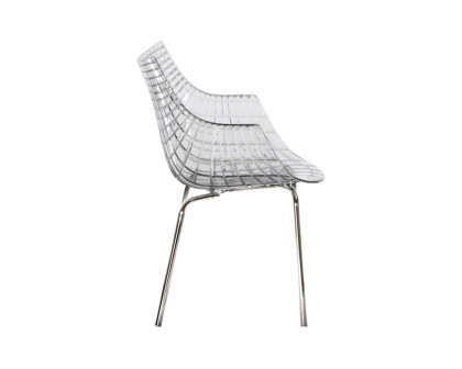 Driade Meridiana Dining Chair - Transparent/Chrome