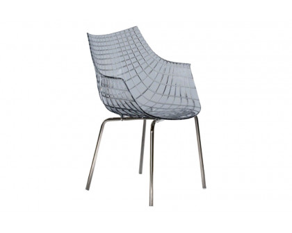 Driade Meridiana Dining Chair - Gray/Chrome