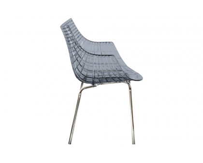 Driade Meridiana Dining Chair - Gray/Chrome