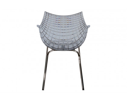 Driade Meridiana Dining Chair - Gray/Chrome