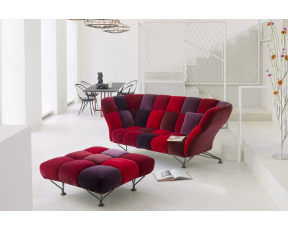 Driade 33 Cuscini Stationary Sofa - Burgundy