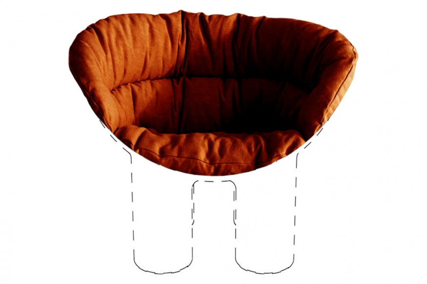 Driade™ Cushion Roly Poly Solid Armchair - Orange