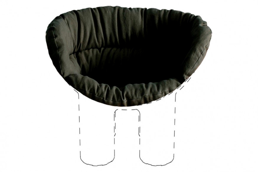 Driade™ Cushion Roly Poly Solid Armchair - Dark Gray