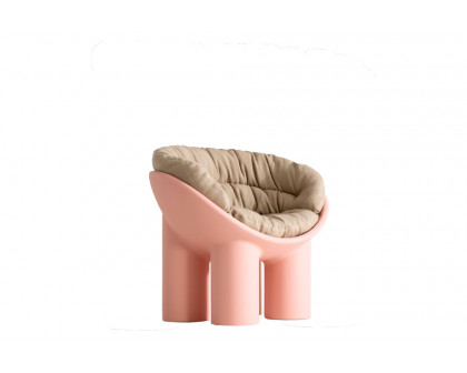 Driade Cushion Roly Poly Solid Armchair - Light Brown