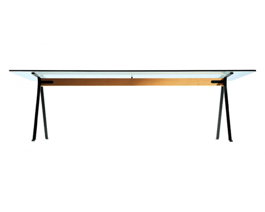 Driade Frate 88" Desk - Transparent/Black/Natural