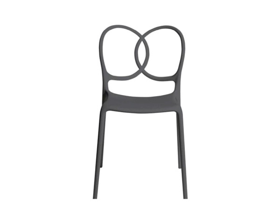 Driade Sissi Green Collection Armless Dining Chair - Dark Gray