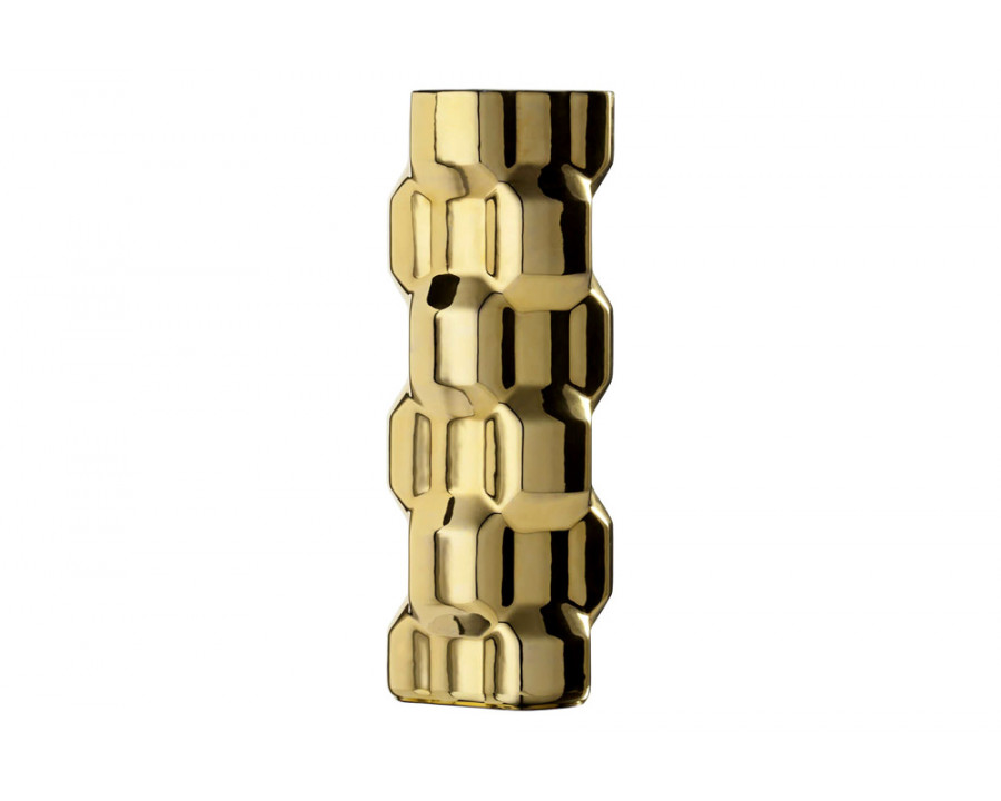 Driade Gear Tall Vase - Gold/Black