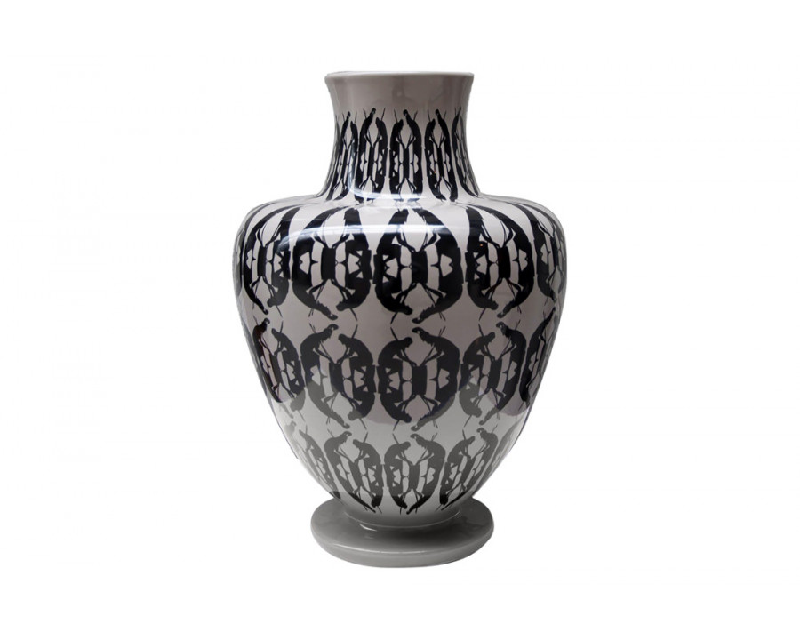 Driade Greeky Tall Vase - Sand/Black