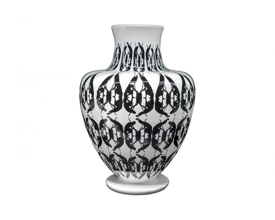 Driade Greeky Tall Vase - White/Black