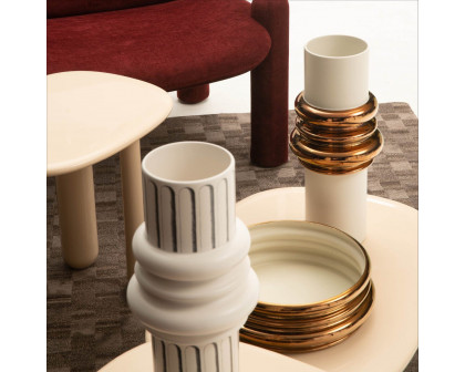 Driade - Ordini Vase in White/Bronze