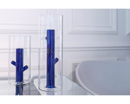 Driade - Root Vase in Transparent/Blue