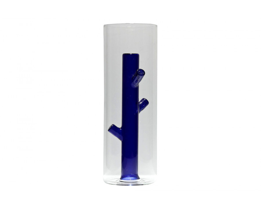 Driade - Root Tall Vase in Transparent/Blue