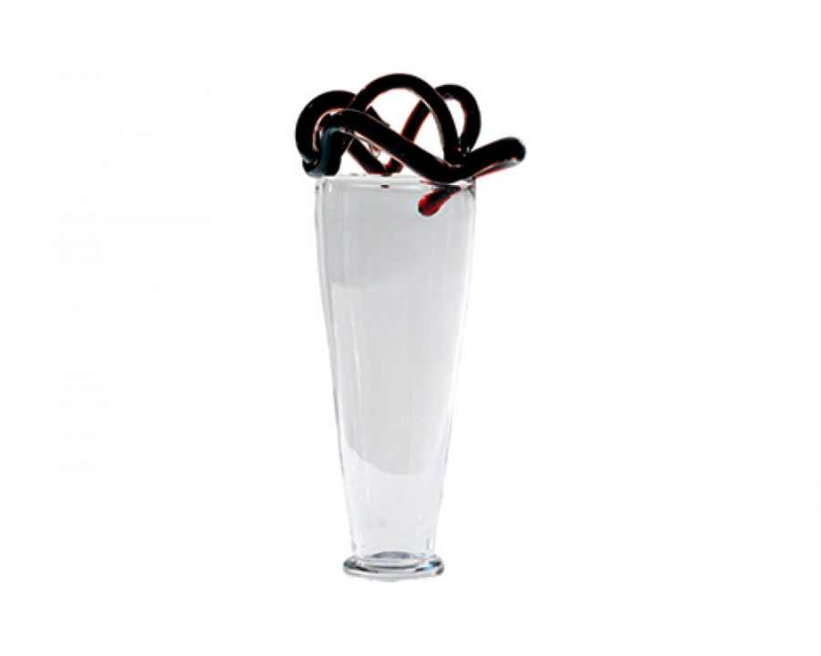 Driade - Francesca Vase in Transparent/Red