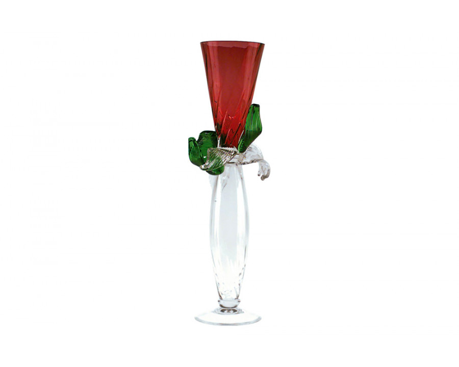 Driade - Pierre Vase in Transparent/Red