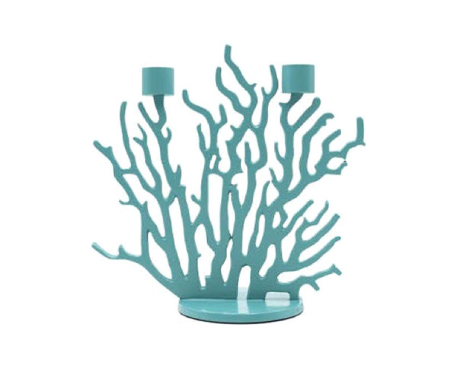 Driade Tenochtitlan Mini Candleholder - Aqua Green