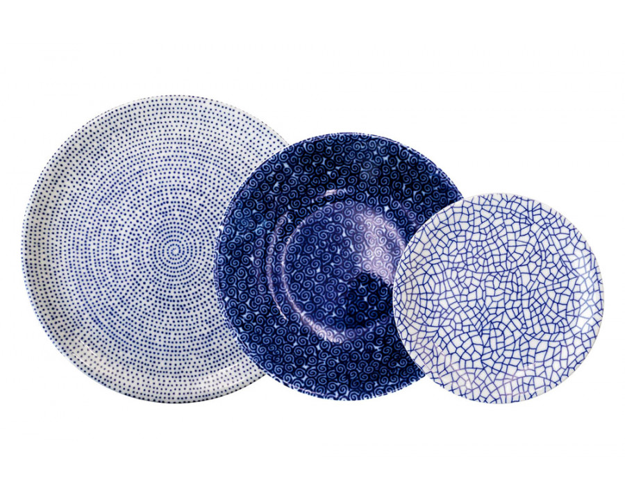 Driade The White Snow Agadir Table Plate Set - Bianco/Blue