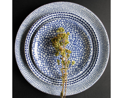 Driade The White Snow Agadir Table Plate Set - Bianco/Blue