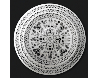 Driade The White Snow Once Upon A Plate Table Plate Set - Bianco/Nero