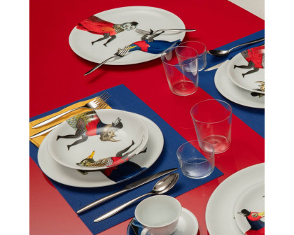 Driade The White Snow Bestiario Della Tavola Table Plate Set - Black/White