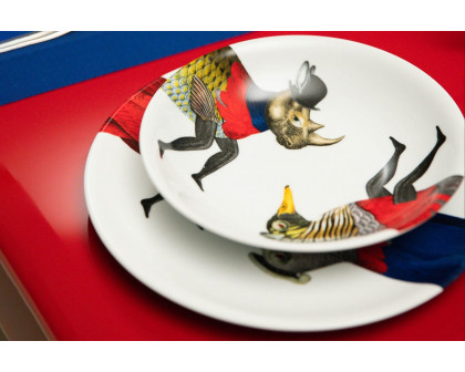 Driade The White Snow Bestiario Della Tavola Table Plate Set - Black/White