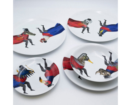 Driade The White Snow Bestiario Della Tavola Table Plate Set - Black/White