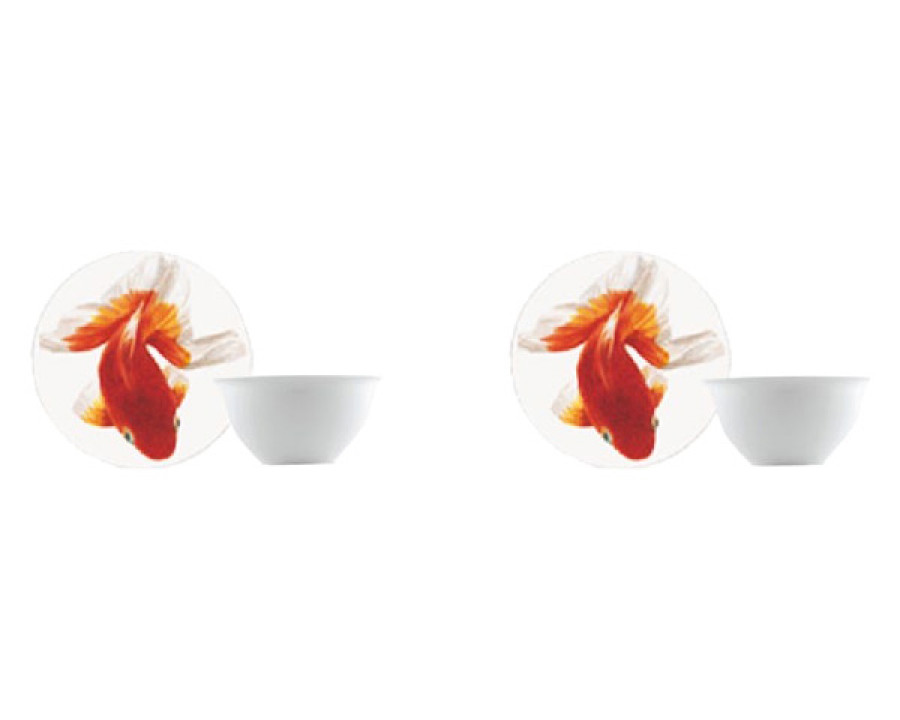 Driade The White Snow Kingyo Coffee Set - White/Orange