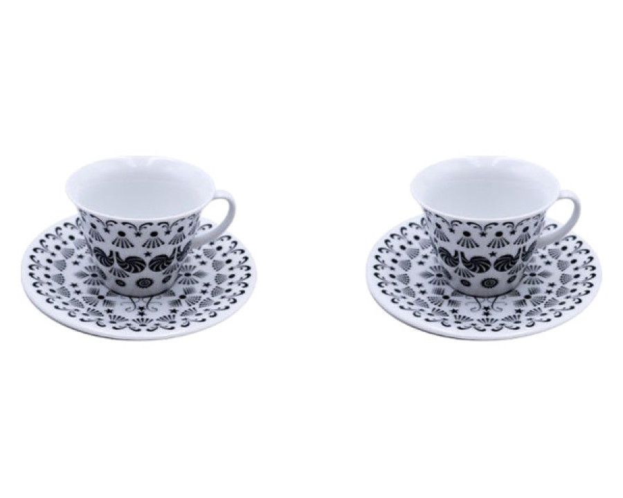 Driade The White Snow Once Upon A Plate Coffee Set - White/Black