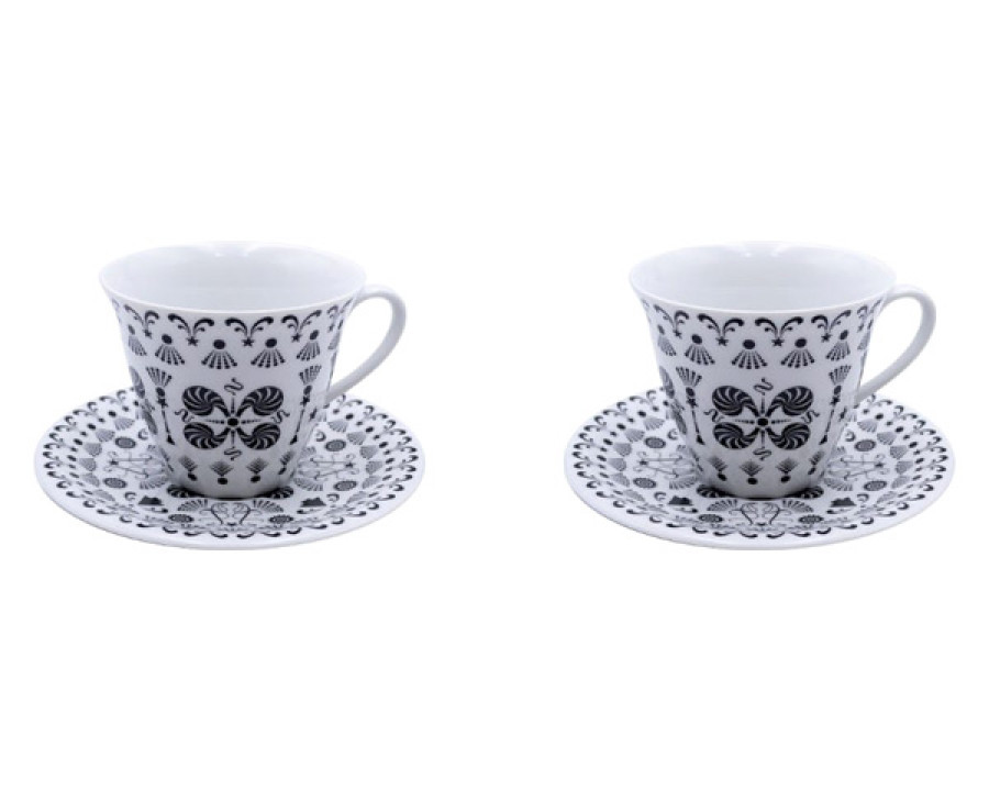 Driade The White Snow Once Upon A Plate Tea Set - White/Nero