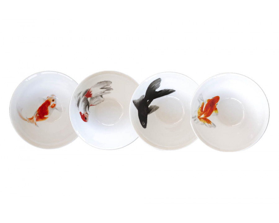 Driade The White Snow Kingyo Bowl Set - White/Orange