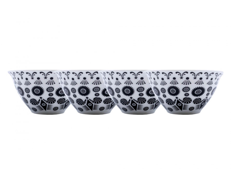 Driade The White Snow Once Upon A Plate Bowl Set - White/Black