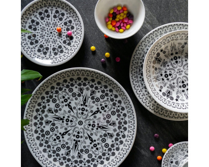 Driade The White Snow Once Upon A Plate Bowl Set - White/Black