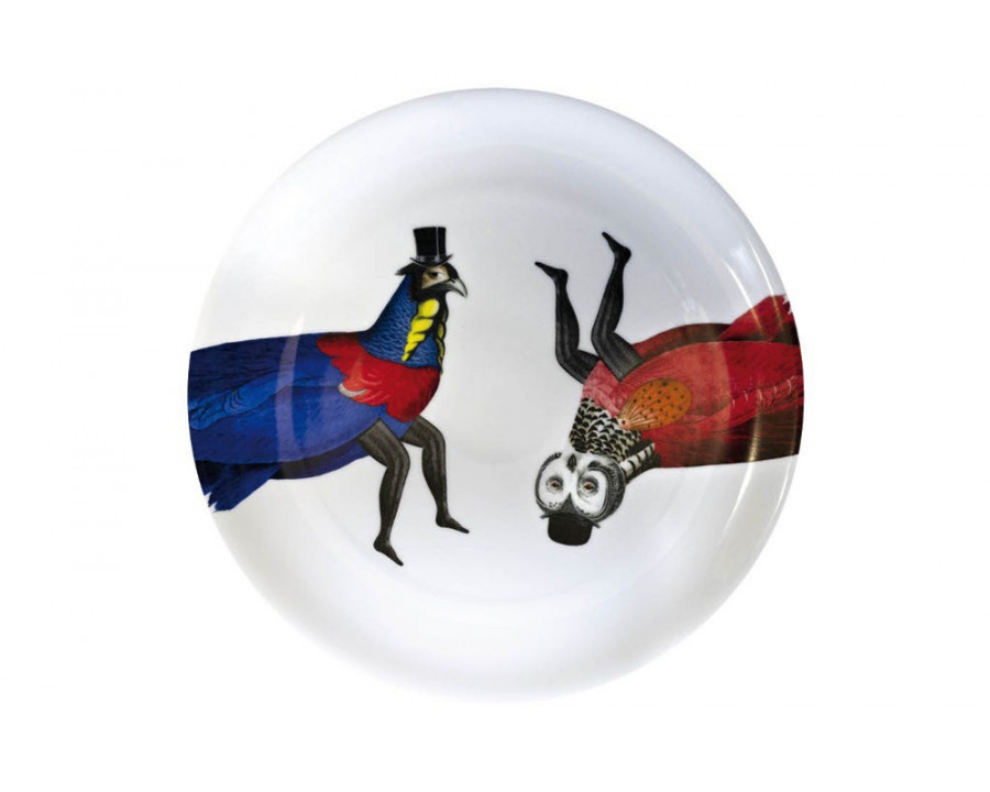 Driade The White Snow Bestiario Della Tavola Serving Plate - White/Red/Blue