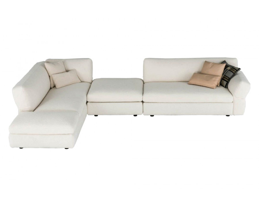 Driade - Neil Modular Sectional in White, Leather