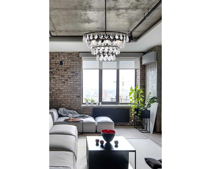 Elegant Pendant Light - Black, L 20" (1101D20BK)