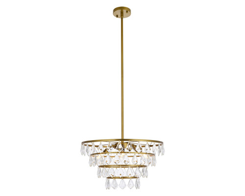 Elegant Pendant Light - Brass, L 20" (1101D20BR)