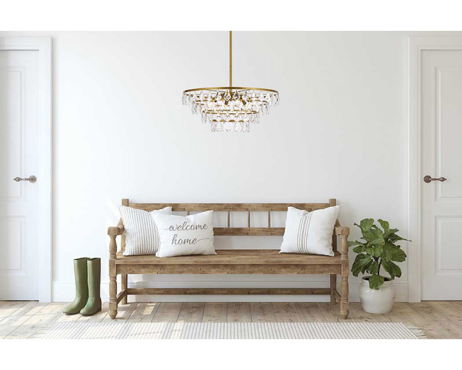 Elegant Pendant Light - Brass, L 24" (1101D24BR)