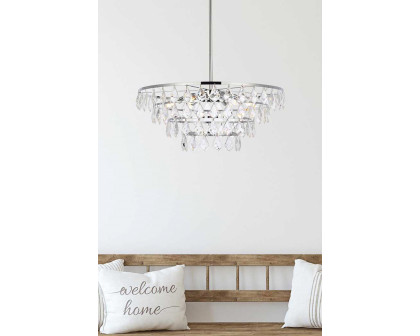 Elegant Pendant Light - Chrome, L 24" (1101D24C)