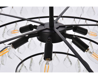 Elegant Pendant Light - Black, L 28" (1101D28BK)