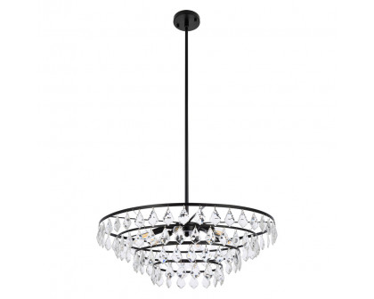 Elegant Pendant Light - Black, L 28" (1101D28BK)