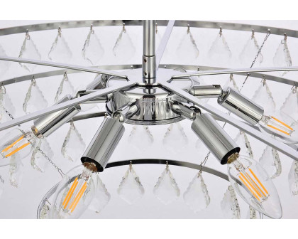 Elegant Pendant Light - Chrome, L 28" (1101D28C)