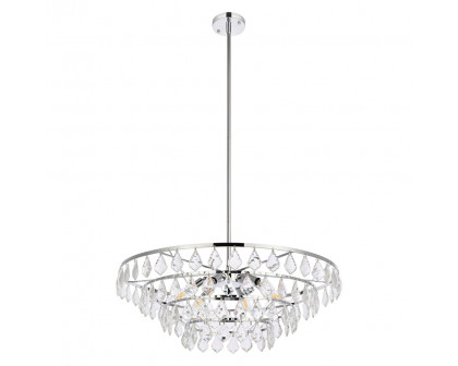 Elegant Pendant Light - Chrome, L 28" (1101D28C)