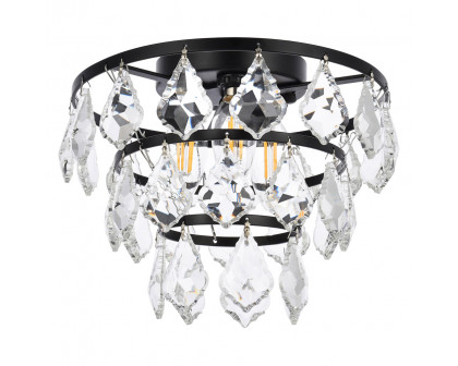 Elegant Flush Mount Light - Black, L 10" (1101F10BK)