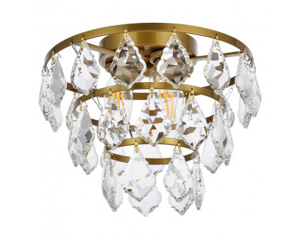 Elegant Flush Mount Light - Brass, L 10" (1101F10BR)