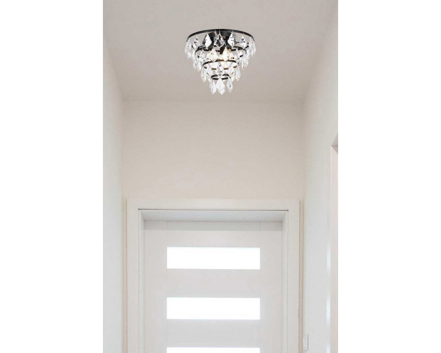 Elegant Flush Mount Light - Black, L 12" (1101F12BK)