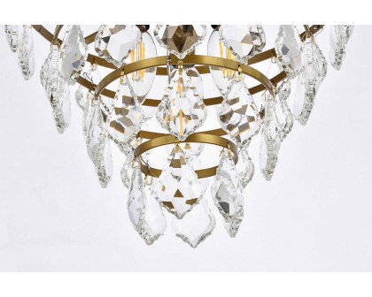 Elegant Flush Mount Light - Brass, L 12" (1101F12BR)