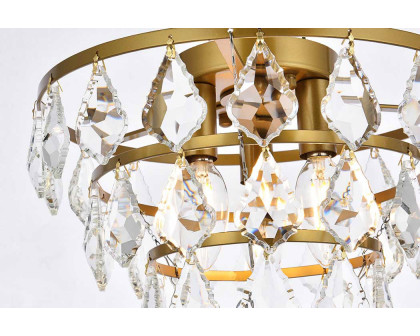 Elegant Flush Mount Light - Brass, L 12" (1101F12BR)