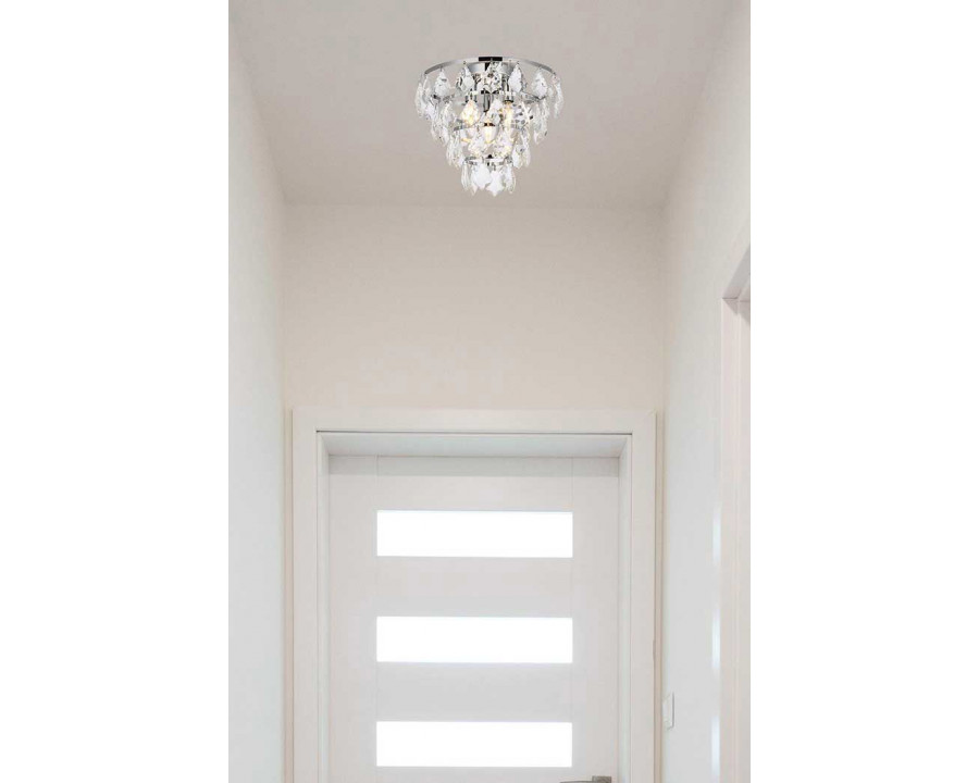 Elegant Flush Mount Light - Chrome, L 12" (1101F12C)