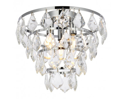 Elegant Flush Mount Light - Chrome, L 12" (1101F12C)