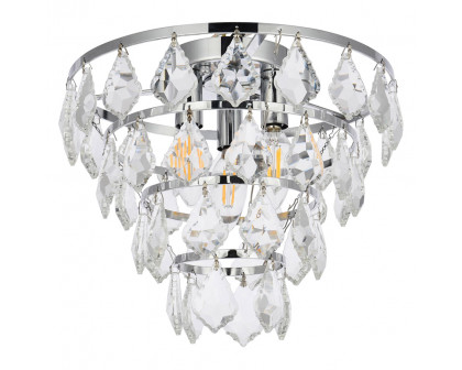 Elegant Flush Mount Light - Chrome, L 12" (1101F12C)